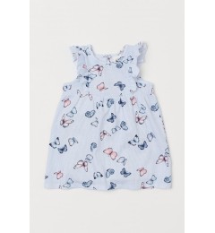 Թիթեռնիկներով բամբակյա զգեստ