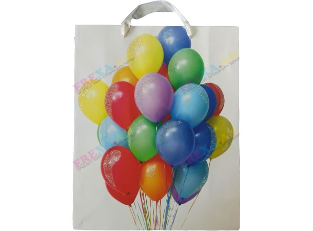 Թղթե նվերի տոպրակ փուչիկներով Թղթե նվերի տոպրակ փուչիկներով