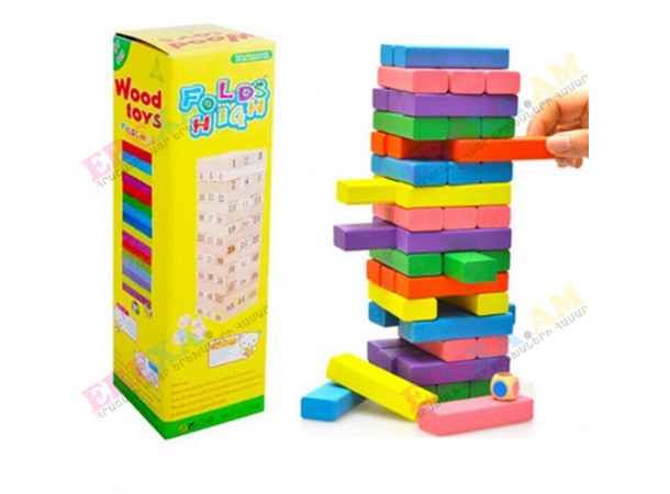 Սեղանի խաղ Ջենգա գույներով Սեղանի խաղ Ջենգա գույներով