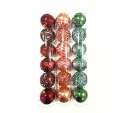 Տոնածառի խաղալիք 11սմ նախշերով