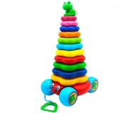 Խաղալիք բուրգ մեծ անիվներով