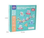 Փայտե խաղալիք գնացք տառերով