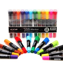 Մարկեր երկկողմանի Gxin Permanent 12գ