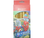 Գունավոր մատիտներ Skarlet 12+1գույն