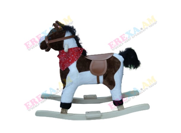 ճոճ ձիուկ վզկապով մեծ փայտե