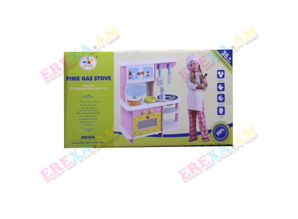 Փայտե խոհանոց գազօջախով