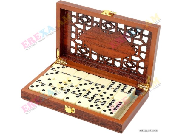 Դոմինո լավ որակի շագանակագույն տուփով