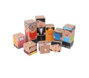 Փայտե կուբիկներ պտտվող ընտանիք